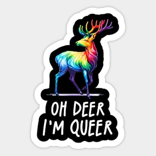 Oh Deer I'm Queer Pride LGBT Sticker